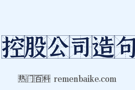 控股公司造句是什么意思的图片